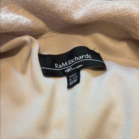 NWT R&M Richards Light Tan Dress - size 18W - Picture 12 of 12